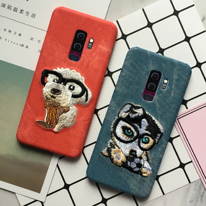 Cute 3D Embroidery Dog Teddy HUSKY Dog Pet Denim Cover Case For Samsung Galaxy S9 S9 Plus Personality Cartoon Hard Phone Coque
Cute 3D Embroidery Dog Teddy HUSKY Dog Pet Denim Cover Case For Samsung Galaxy S9 S9 Plus Personality Cartoon Hard Phone Coque