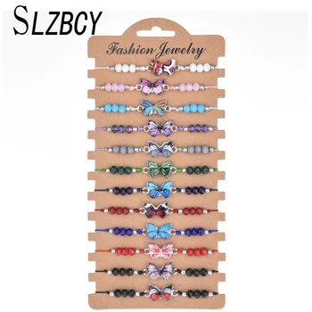 12PCS Colorful Butterfly Unicorn Star Charms Bracelets for Women Girl Child Crystal Beads Braided Rope Bracelet Handmade Jewelry
12PCS Colorful Butterfly Unicorn Star Charms Bracelets for Women Girl Child Crystal Beads Braided Rope Bracelet Handmade Jewelry