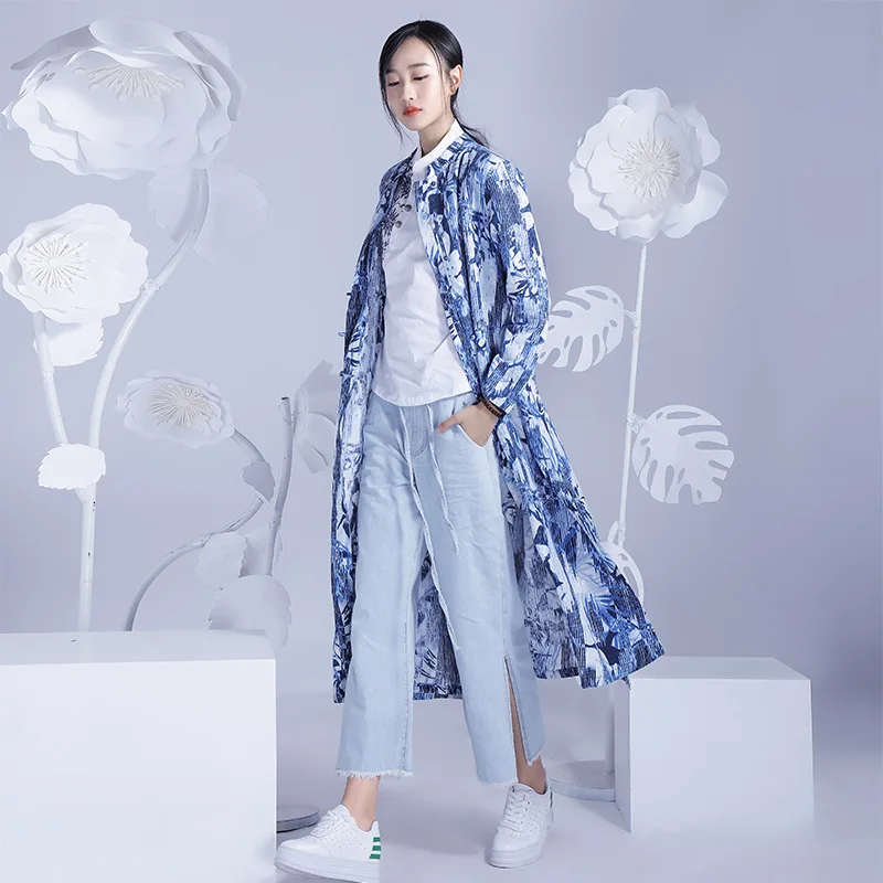 2018 summer original new cotton blouse ethical wind favors long-sleeved long trench coat
2018 summer original new cotton blouse ethical wind favors long-sleeved long trench coat