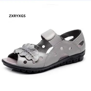 ZXRYXGS Brand Sandals Summer Shoes Woman Sandals 2019 New Fish Mouth Soft Comfortable Women Shoes Flat Real Leather Sandals
ZXRYXGS Brand Sandals Summer Shoes Woman Sandals 2019 New Fish Mouth Soft Comfortable Women Shoes Flat Real Leather Sandals