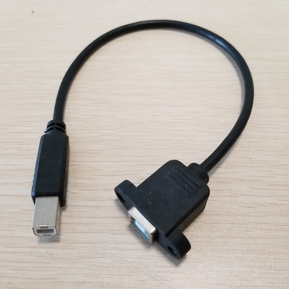 Кабель-удлинитель с винтовым замком USB 2 0 типа B для принтера 30 см | Компьютеры и