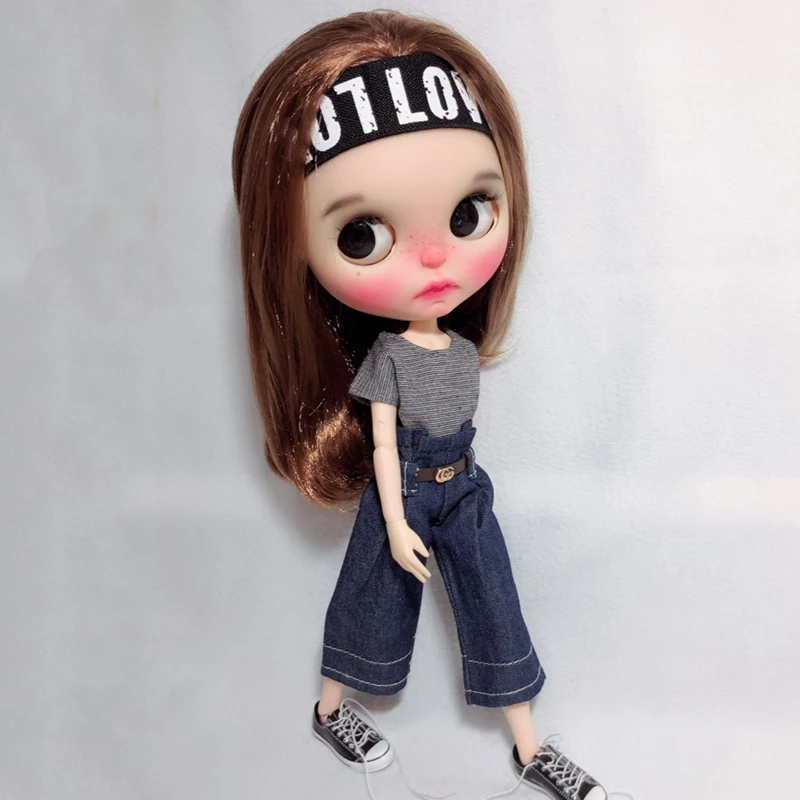 2pcs/set Fashion Doll's Blyth Clothes Stripe T-shirt + Pants for Azone 30cm Blyth Girl Pants Doll Accessories
2pcs/set Fashion Doll's Blyth Clothes Stripe T-shirt + Pants for Azone 30cm Blyth Girl Pants Doll Accessories