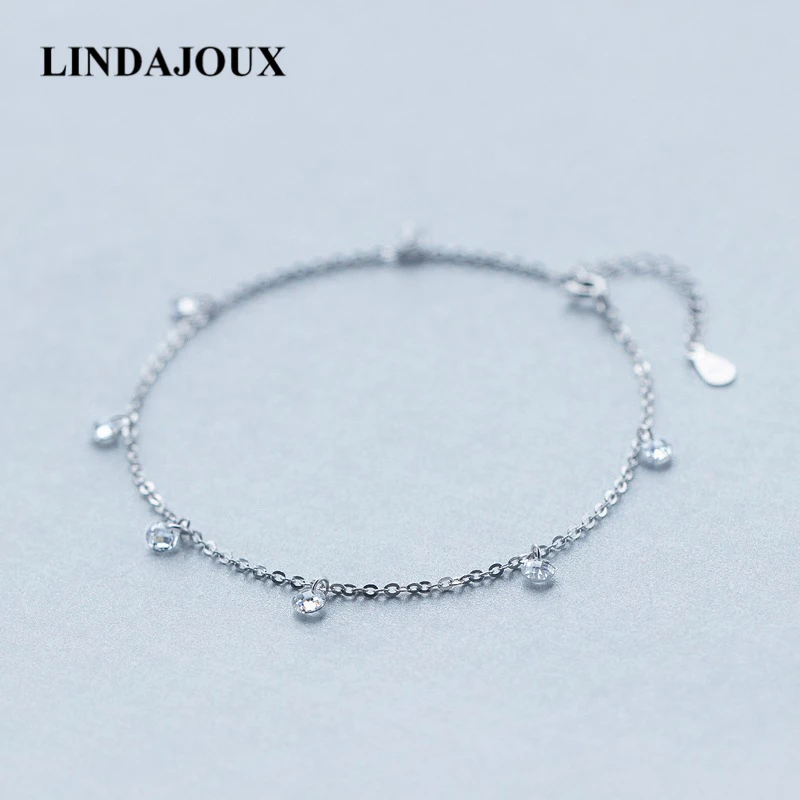 Summer Style 925 Sterling Silver Clear Zircon Beads Charm Anklet For Women S925 Ankle Chain Bracelet Adjustable Length Wholesale
Summer Style 925 Sterling Silver Clear Zircon Beads Charm Anklet For Women S925 Ankle Chain Bracelet Adjustable Length Wholesale