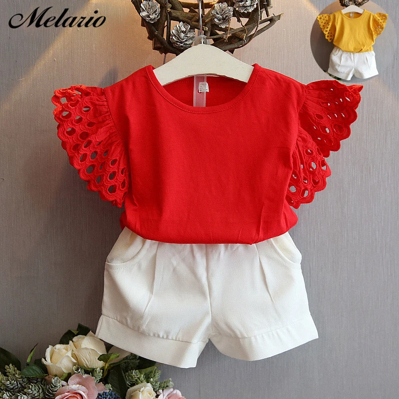 Melario Girls Clothing Sets 2019 New Summer Kids Clothes Girl Refreshing Openwork Sleeve Top + Pant 2PCS Set Children Clothing
Melario Girls Clothing Sets 2019 New Summer Kids Clothes Girl Refreshing Openwork Sleeve Top + Pant 2PCS Set Children Clothing