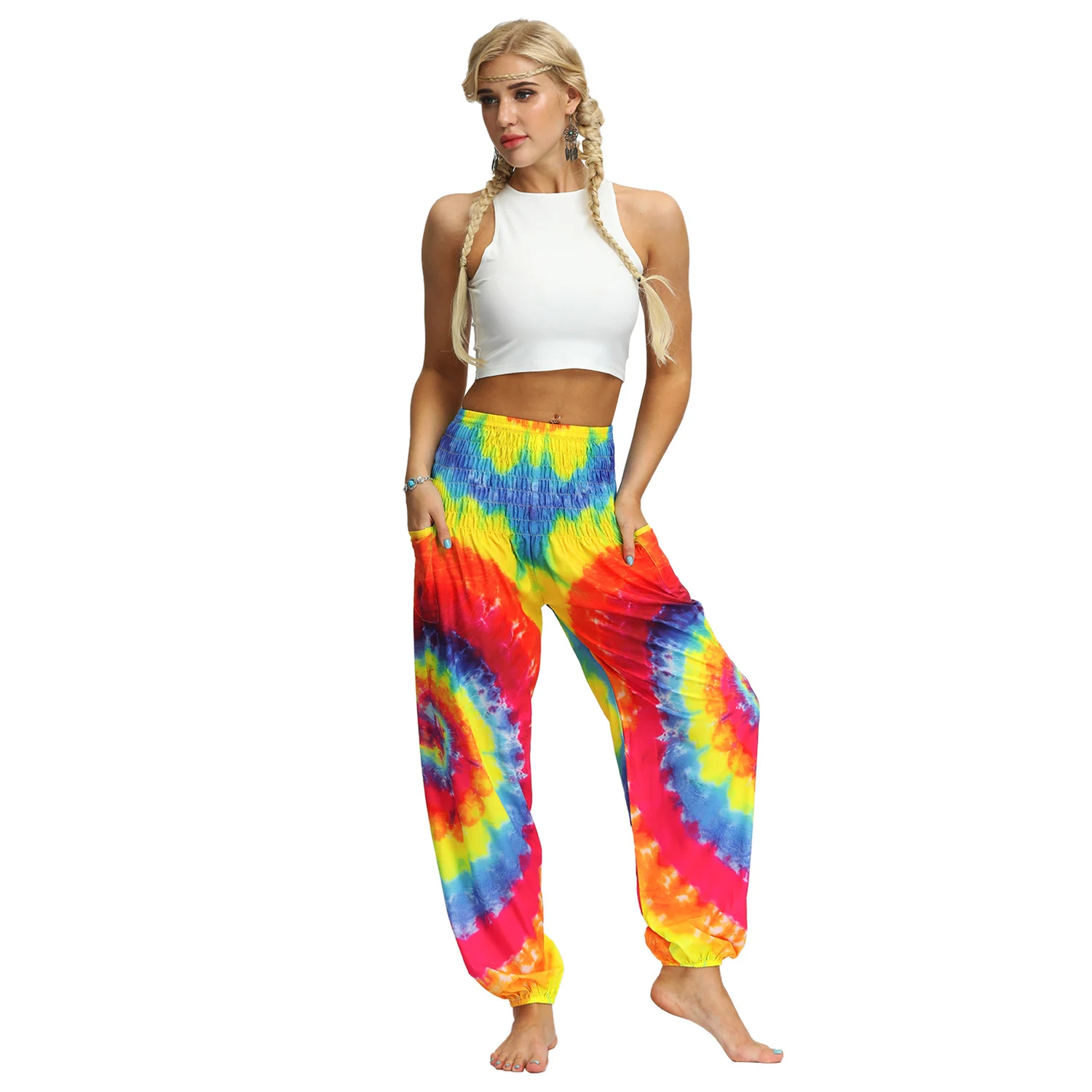 New Summer Women Pants Plus Size Colorful Tie Dye Casual Loose Harem Pants Women Long Trousers
New Summer Women Pants Plus Size Colorful Tie Dye Casual Loose Harem Pants Women Long Trousers