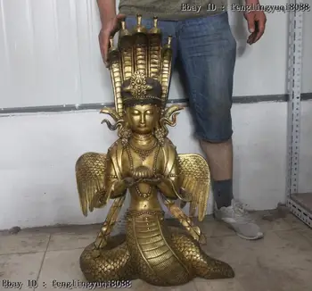 India temple Buddhism Bronze Copper Gild 5 Head Snake Naga goddess Buddha Statue Discount 55%
India temple Buddhism Bronze Copper Gild 5 Head Snake Naga goddess Buddha Statue Discount 55%