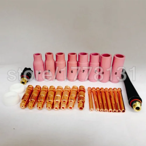 2015 New Tig welding Consumables KIT 17 & 26 series air cooled torches and 18 series water cooled torches 63pcs
2015 New Tig welding Consumables KIT 17 & 26 series air cooled torches and 18 series water cooled torches 63pcs