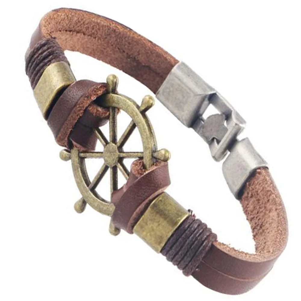 AMOURJOUX Handmade 4 Styles Silver/Gold Anchor Charm Brown Black Leather Bracelet Bangle Men Women Charms Bracelets Bangles
AMOURJOUX Handmade 4 Styles Silver/Gold Anchor Charm Brown Black Leather Bracelet Bangle Men Women Charms Bracelets Bangles