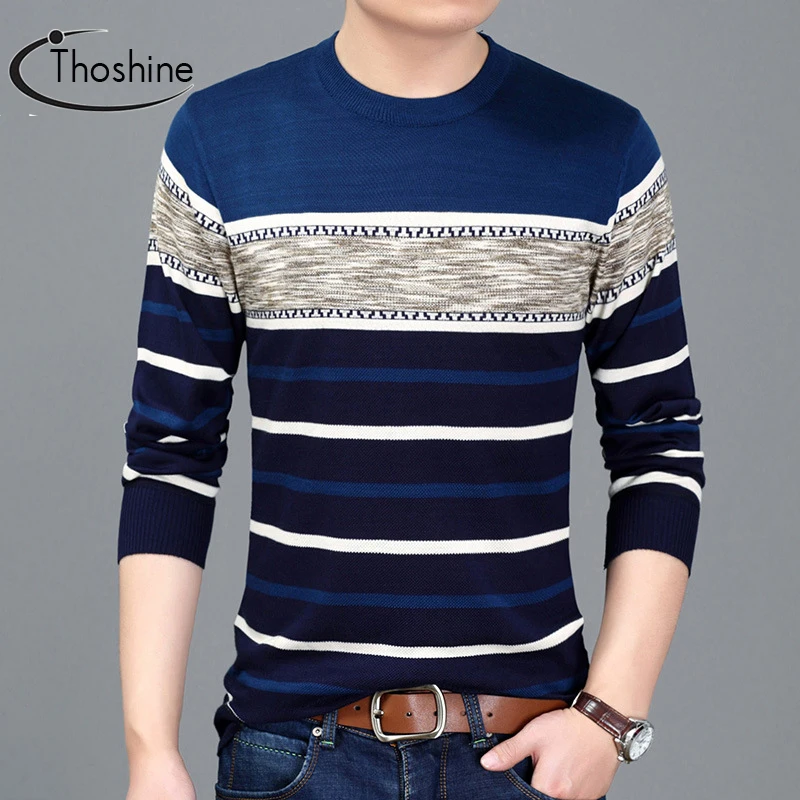 Thoshine Brand Spring Autumn Style Men Knitted Thin Sweaters Striped Long Casual Wool Pullovers Male Fashion Knitting Outerwear
Thoshine Brand Spring Autumn Style Men Knitted Thin Sweaters Striped Long Casual Wool Pullovers Male Fashion Knitting Outerwear