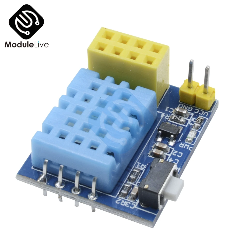 ESP8266 ESP-01 ESP-01S ESP01 DHT11 Temperature Humidity Sensor Adapter Module ESP8266 Wifi Smart Home IOT For Arduino
ESP8266 ESP-01 ESP-01S ESP01 DHT11 Temperature Humidity Sensor Adapter Module ESP8266 Wifi Smart Home IOT For Arduino