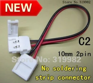 200pcs/lot (NO: C2) 10mm 2pin for 5050 single color strip, without soldering wire double connector for strip joint, free ship
200pcs/lot (NO: C2) 10mm 2pin for 5050 single color strip, without soldering wire double connector for strip joint, free ship