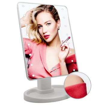 Makeup Mirror with 16 LEDs Cosmetic Mirror With Touch Switch Operated Stand for Tabletop Bedroom Travel Compact Make Up Mirrors
Makeup Mirror with 16 LEDs Cosmetic Mirror With Touch Switch Operated Stand for Tabletop Bedroom Travel Compact Make Up Mirrors
