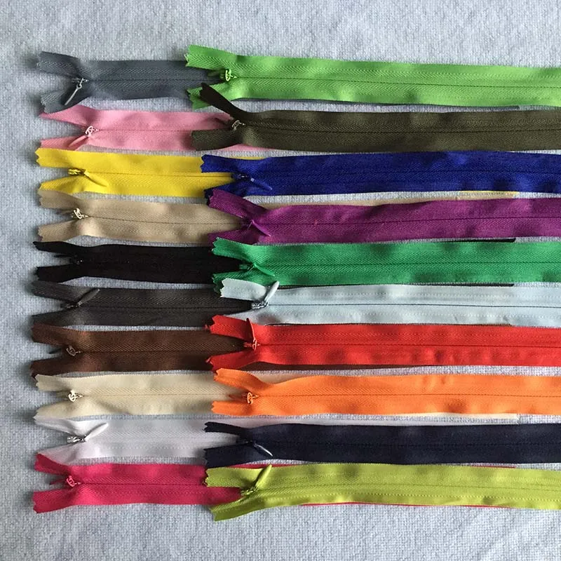 

8pcs/lot 3# Long 55cm Wholesale Retail High Quality Colorful Nylon Coil Invisible Zippers Tailor Garment Sewing DIY Accessories