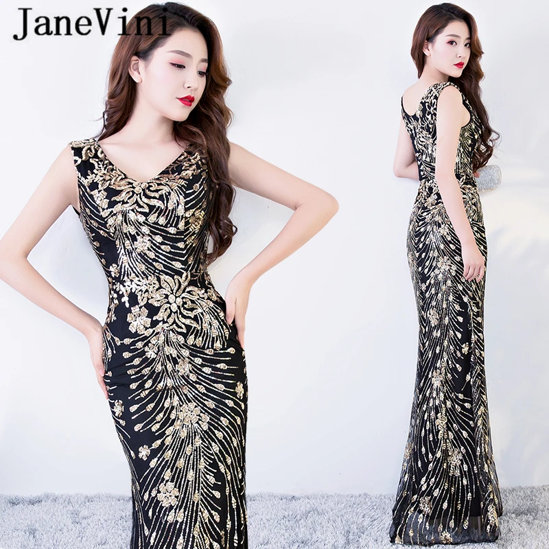 JaneVini Sparkle Sequined Mermaid Prom Dresses for Women 2019 V Neck Sleeveless Formal Black Long Evening Gowns Vestidos De Gala
JaneVini Sparkle Sequined Mermaid Prom Dresses for Women 2019 V Neck Sleeveless Formal Black Long Evening Gowns Vestidos De Gala