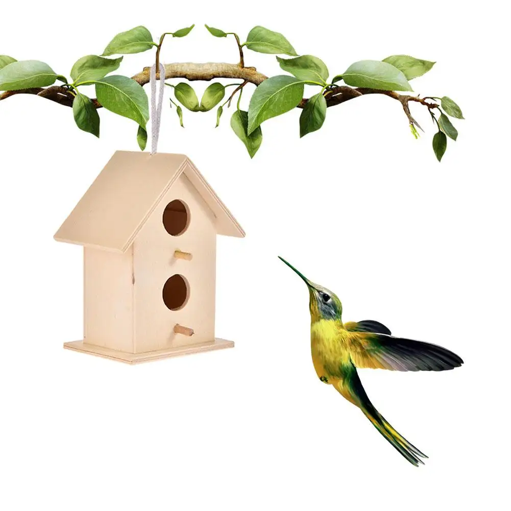 5 видов деревянного птичьего домика гнездо клетка креативный настенный