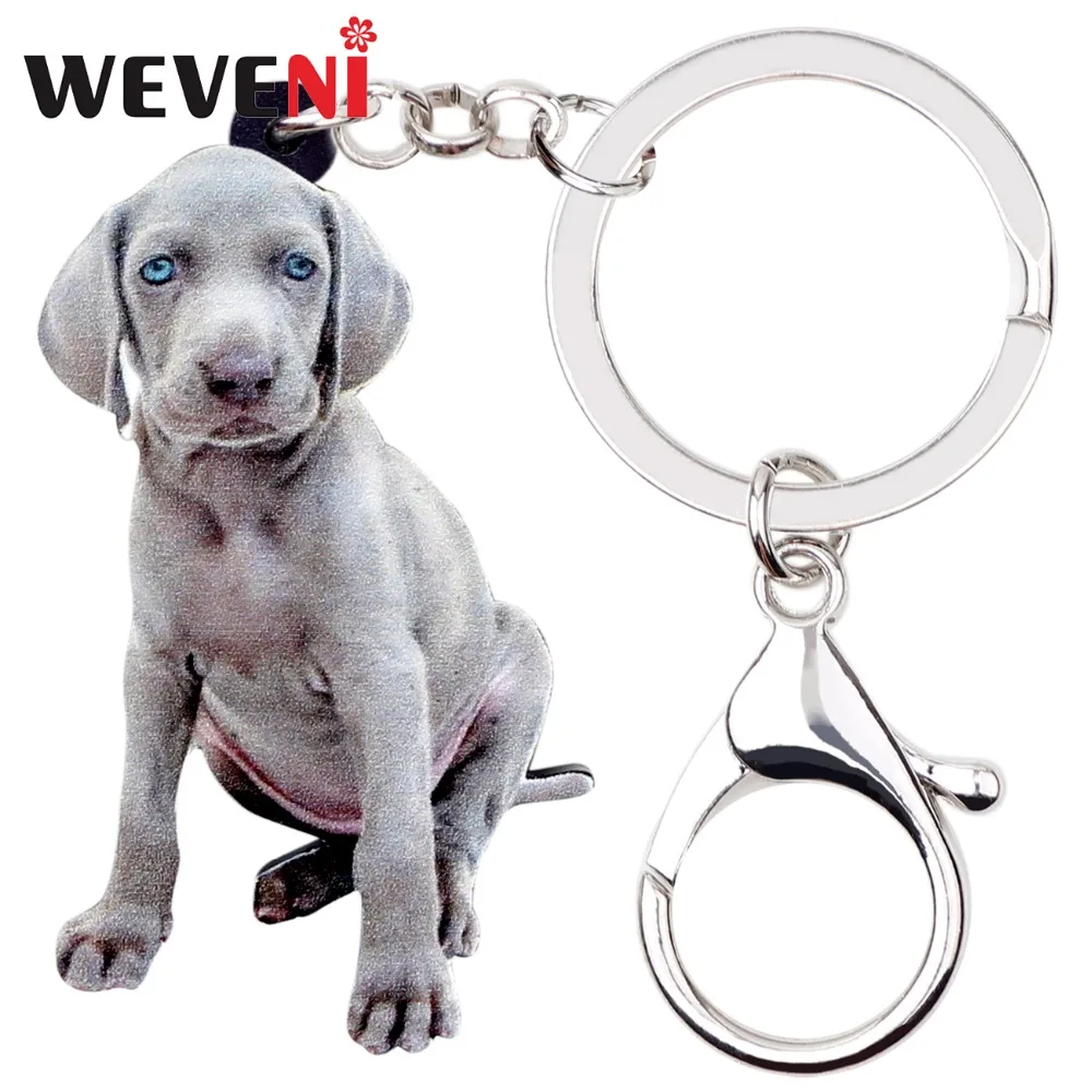 WEVENI Acrylic Sitting Weimaraner Dog Key Chain Keychain Ring Animal Jewelry For Women Girls Pet Lovers Bag Car Charms Wholesale
WEVENI Acrylic Sitting Weimaraner Dog Key Chain Keychain Ring Animal Jewelry For Women Girls Pet Lovers Bag Car Charms Wholesale