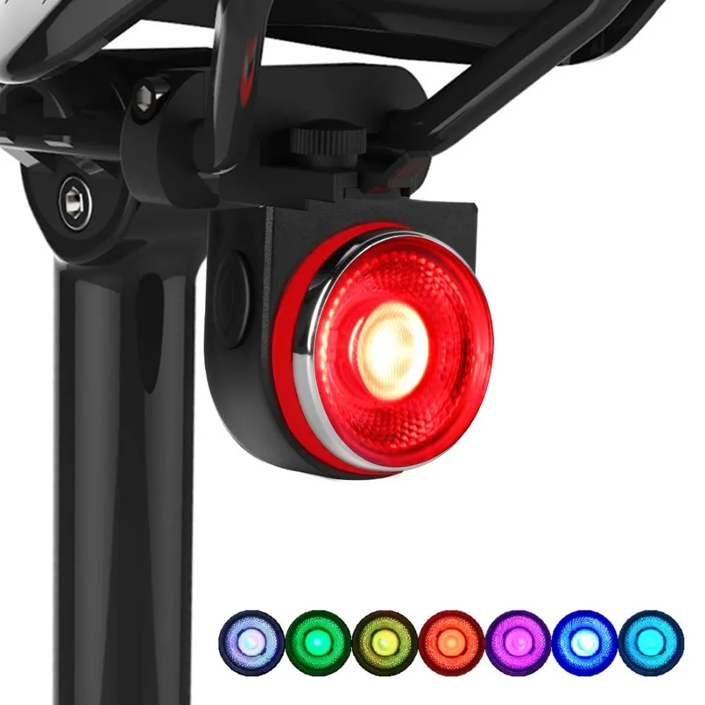 Bike Tail Light-USB Rechargeable Rear Bike Light, 7 Colors LED Flash Light for Road Bike, 60 Hours Runtime
Bike Tail Light-USB Rechargeable Rear Bike Light, 7 Colors LED Flash Light for Road Bike, 60 Hours Runtime