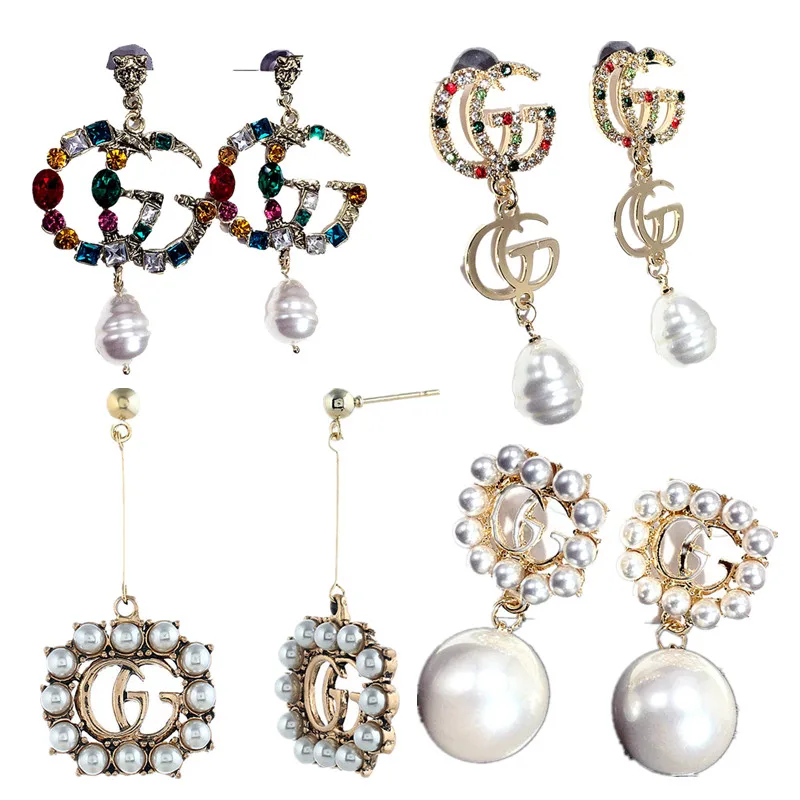 Newest Fashion Crystal Vintage Pearl Big CC Double C Flower Drop Earrings G CD For Women Girl Punk
Newest Fashion Crystal Vintage Pearl Big CC Double C Flower Drop Earrings G CD For Women Girl Punk