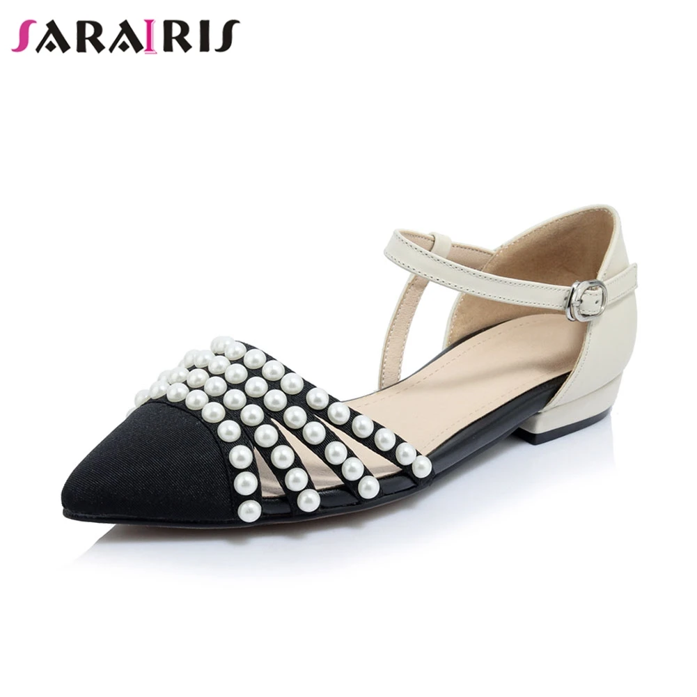 SARAIRIS brand big size 34-42 genuine leather pearls Summer sandals women's Shoes leisure party Shoes Women footwear
SARAIRIS brand big size 34-42 genuine leather pearls Summer sandals women's Shoes leisure party Shoes Women footwear