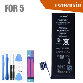 Rechargeable batteries 1440mAh Capacity 0 Cycles battery for iphone 5 5G smart phone + repair tool and batteria sticker
Rechargeable batteries 1440mAh Capacity 0 Cycles battery for iphone 5 5G smart phone + repair tool and batteria sticker