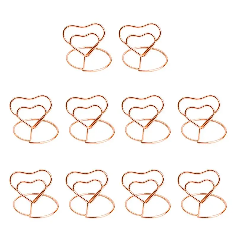 10pcs Heart Shape Place Memo Card Holder Lovely Wire Table Number Holders with Base for Restaurant Wedding Banquet (Rose Gold)
10pcs Heart Shape Place Memo Card Holder Lovely Wire Table Number Holders with Base for Restaurant Wedding Banquet (Rose Gold)