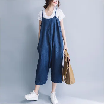 Jumpsuits Large Size Women's 2019 Summer Art Casual Strap Jeans Retro Solid Color Ankle-length Trousers Women XL-01
Jumpsuits Large Size Women's 2019 Summer Art Casual Strap Jeans Retro Solid Color Ankle-length Trousers Women XL-01