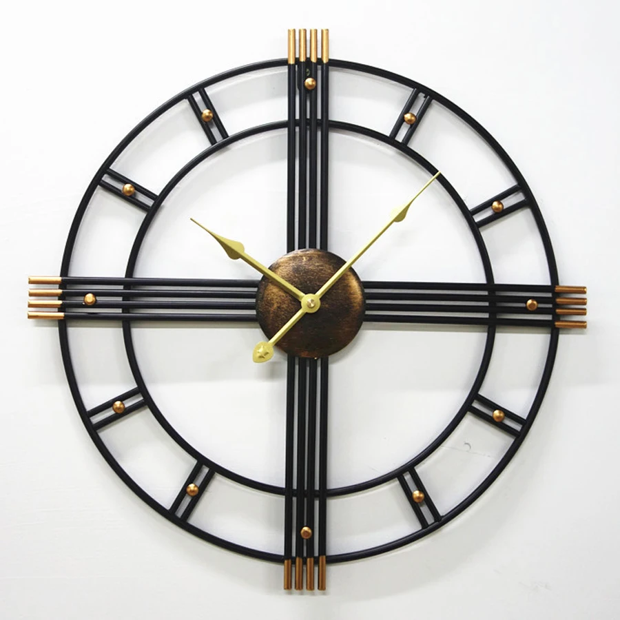 Large Metal Wall Clock Modern Design European Retro Bar Cafe Decoration Hanging Clocks Roman Wall Watch Home Decor Silver 50 cm
Large Metal Wall Clock Modern Design European Retro Bar Cafe Decoration Hanging Clocks Roman Wall Watch Home Decor Silver 50 cm