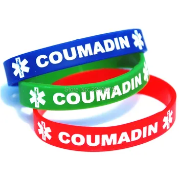 300pcs Coumadin Medical Alert wristband silicone bracelets free shipping by DHL express
300pcs Coumadin Medical Alert wristband silicone bracelets free shipping by DHL express