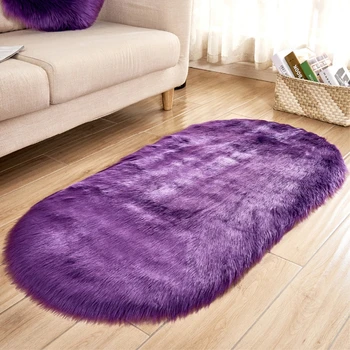 Purple Artificial Wool Oval Carpet Sheepskin Hairy Floor Mat Seat Pad Fur Plain Fluffy Warm Soft Area Rug Tapete
Purple Artificial Wool Oval Carpet Sheepskin Hairy Floor Mat Seat Pad Fur Plain Fluffy Warm Soft Area Rug Tapete