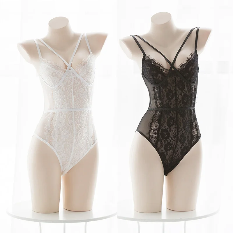 Lolita Lace Design Transparent Mesh Backless Camisole Set Jumpsuits Sexy Nightdress Female Hollow Out Underwear Sleepwear Suit
Lolita Lace Design Transparent Mesh Backless Camisole Set Jumpsuits Sexy Nightdress Female Hollow Out Underwear Sleepwear Suit