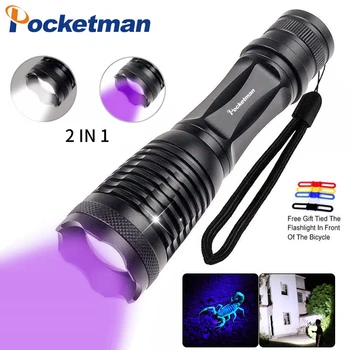 2 in 1 UV Flashlight LED Linternas Torch 395nm Ultraviolet Urine Detector for camping hiking Carpet Pet Urine Catch Scorpions
2 in 1 UV Flashlight LED Linternas Torch 395nm Ultraviolet Urine Detector for camping hiking Carpet Pet Urine Catch Scorpions
