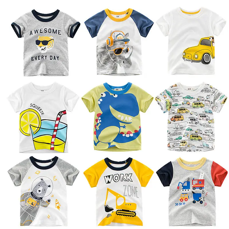 CALOFE Cartoon Print Boys Dinosaur T Shirt Summer Infant Kids Boys Girls Tiger T-Shirts Clothes Cotton Toddler Letter Tops
CALOFE Cartoon Print Boys Dinosaur T Shirt Summer Infant Kids Boys Girls Tiger T-Shirts Clothes Cotton Toddler Letter Tops