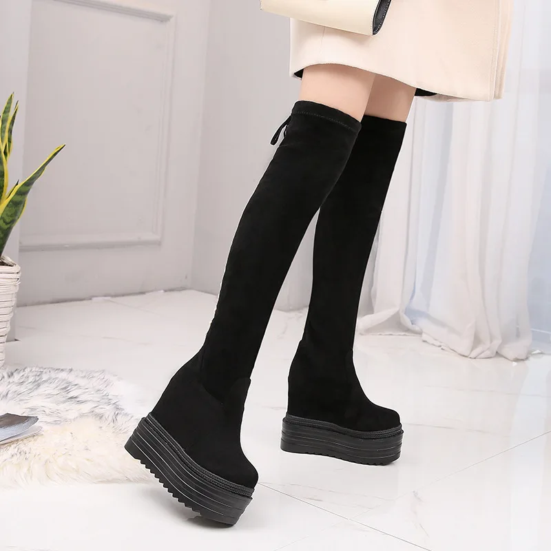 Thigh High Boots Black Platform Wedges Boots For Women Platform Shoes Over The Knee High Long Boot High Heel Winter
Thigh High Boots Black Platform Wedges Boots For Women Platform Shoes Over The Knee High Long Boot High Heel Winter