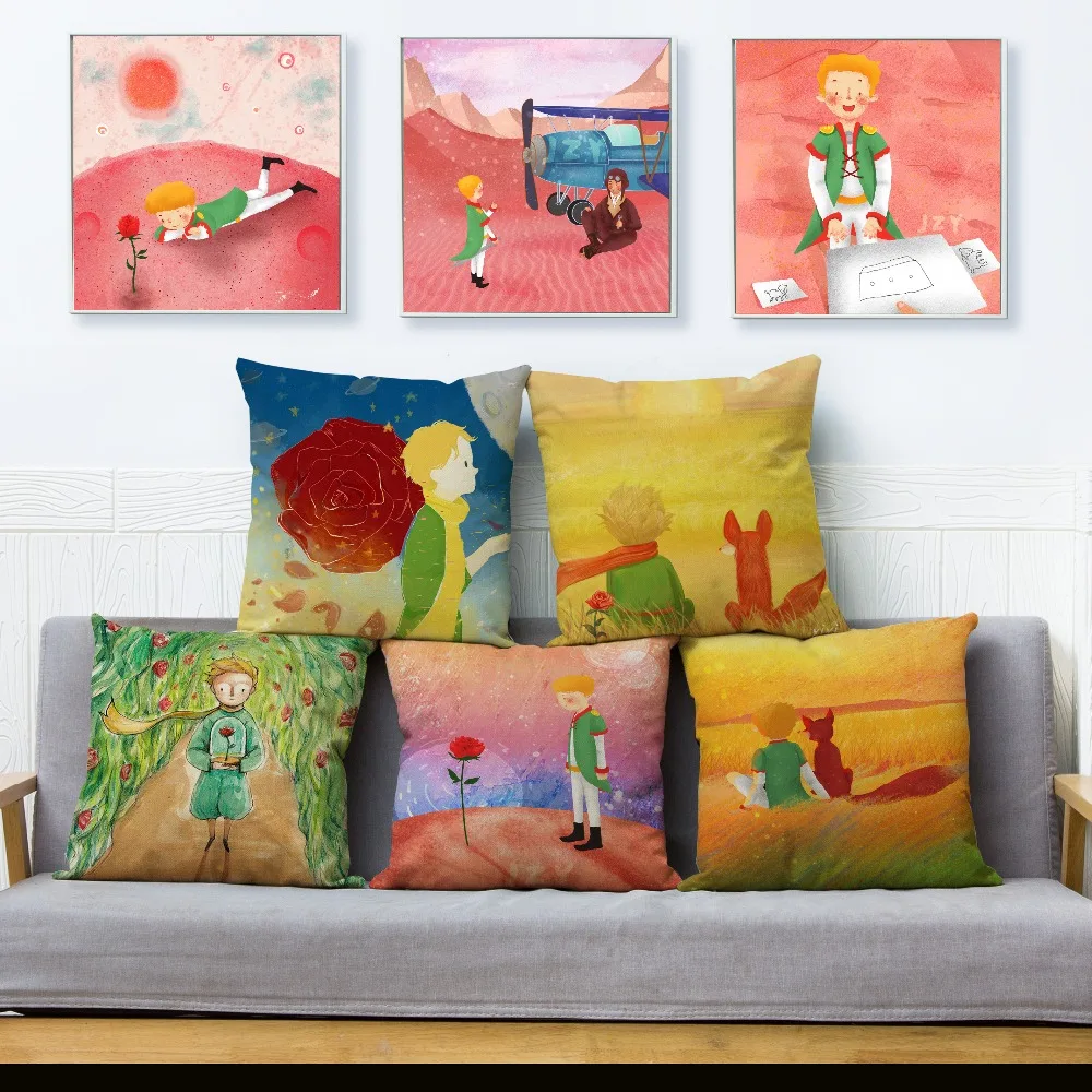 Cute Moon Fox Little Prince Print Cushion Cover 45*45 Square Pillow Covers Beige Linen Pillows Cases Sofa Home Decor Pillowcase
Cute Moon Fox Little Prince Print Cushion Cover 45*45 Square Pillow Covers Beige Linen Pillows Cases Sofa Home Decor Pillowcase