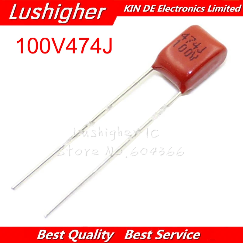 10PCS 100V474J 0.47UF Pitch 5mm 470nf 474 474J 100V CBB Polypropylene Film Capacitor
10PCS 100V474J 0.47UF Pitch 5mm 470nf 474 474J 100V CBB Polypropylene Film Capacitor