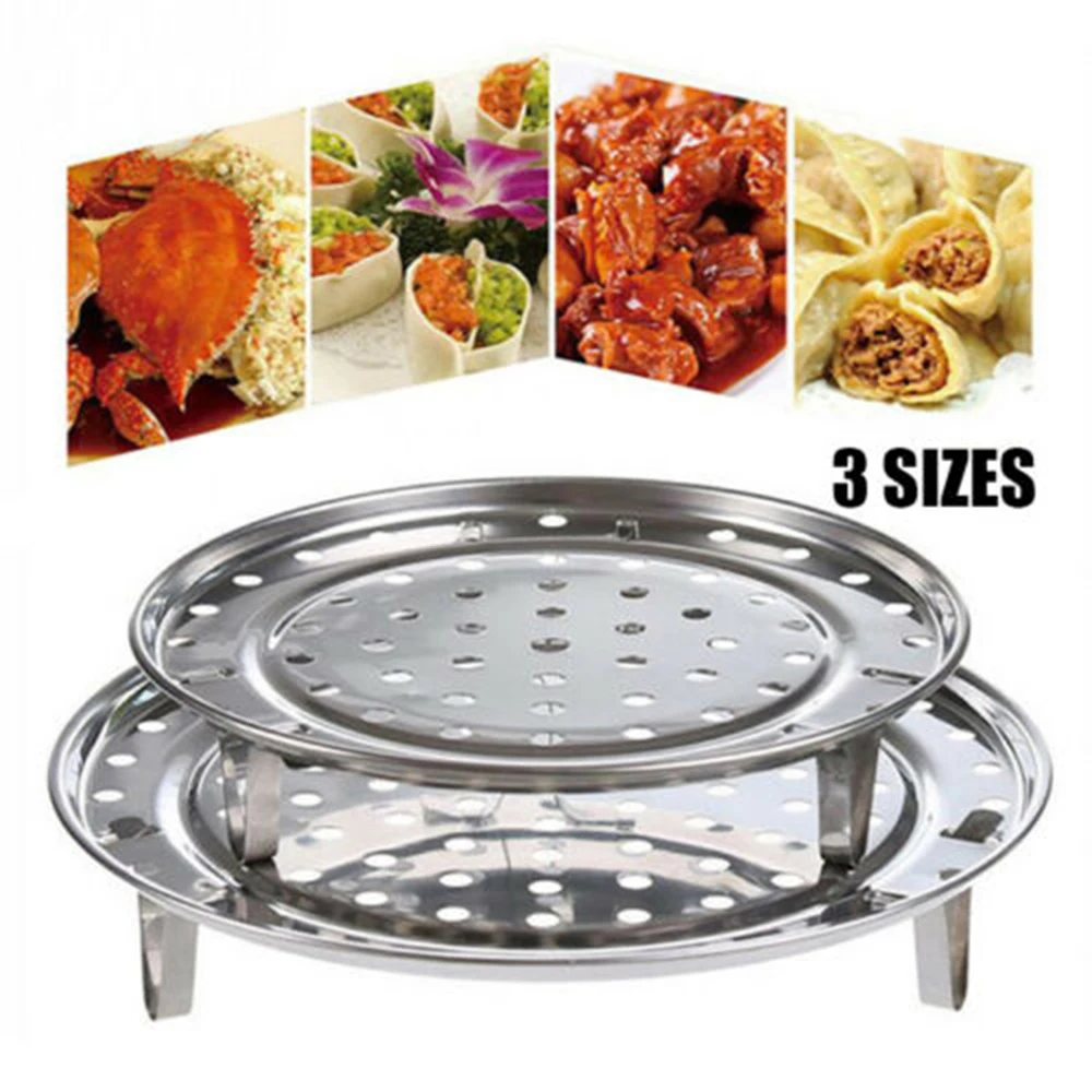 Stainless Steel Cooking Steamer Multi function Three Legged Shelf Round Steamer Rack Steaming Stand Kitchenware Cooking Tool
Stainless Steel Cooking Steamer Multi function Three Legged Shelf Round Steamer Rack Steaming Stand Kitchenware Cooking Tool