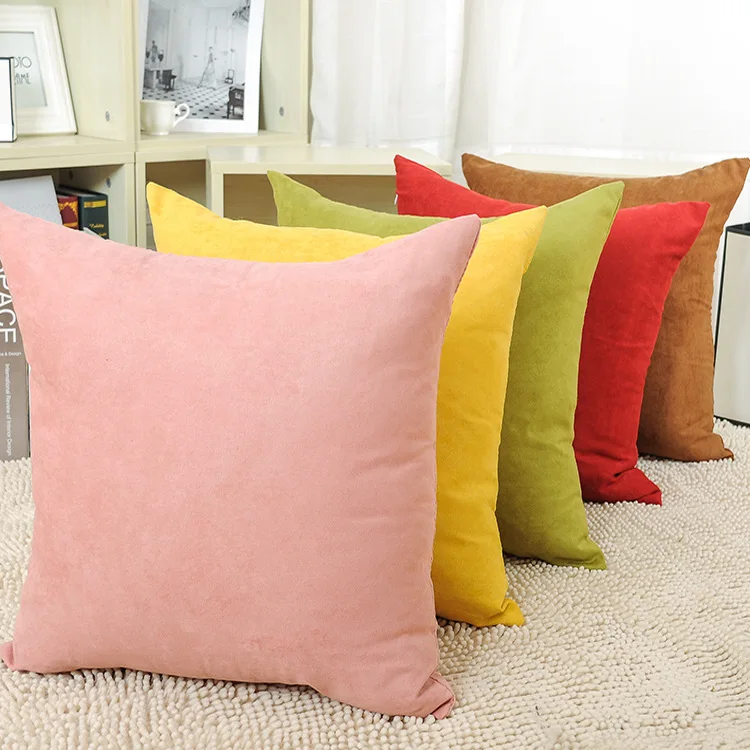 Suede Fabric Solid Color Simple Pillow Covering Linen Cushion Cover Throw Seat Sofa Car Decorative Yellow Green Red Brown Pink
Suede Fabric Solid Color Simple Pillow Covering Linen Cushion Cover Throw Seat Sofa Car Decorative Yellow Green Red Brown Pink