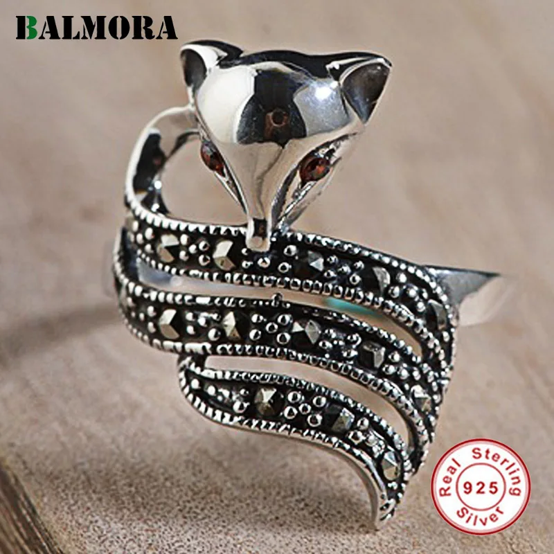 BALMORA 925 Sterling Silver Mosaic Fox Open Rings for Women Lady Gift Cute Animal Thai Silver Fashion Jewelry Anillos MKS20269
BALMORA 925 Sterling Silver Mosaic Fox Open Rings for Women Lady Gift Cute Animal Thai Silver Fashion Jewelry Anillos MKS20269