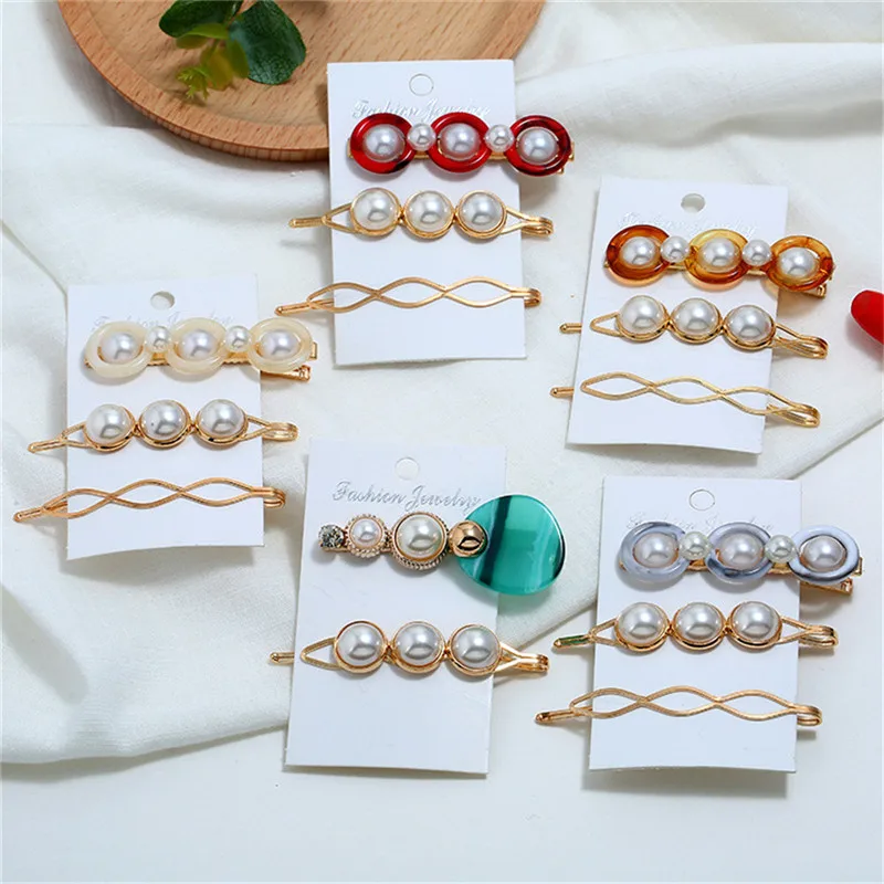 3pcs Korea Chic Imitiation Pearl Hairpin Irregular Metal Gold Color Bowknot Acrylic Hair Clips for Women Girls Hair Accessories
3pcs Korea Chic Imitiation Pearl Hairpin Irregular Metal Gold Color Bowknot Acrylic Hair Clips for Women Girls Hair Accessories