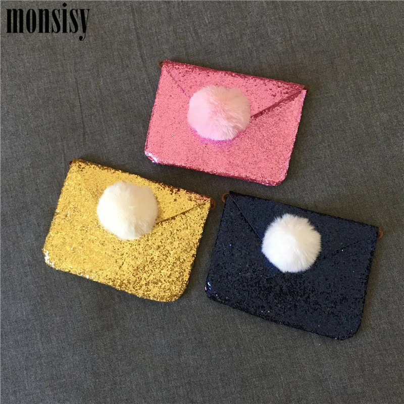 Monsisy Baby Shiny Bag For Girl Purse Handbag Children Shoulder Bag Kid Wallet Fashion Glitter Fur Ball Toddler Small Coin Bag
Monsisy Baby Shiny Bag For Girl Purse Handbag Children Shoulder Bag Kid Wallet Fashion Glitter Fur Ball Toddler Small Coin Bag