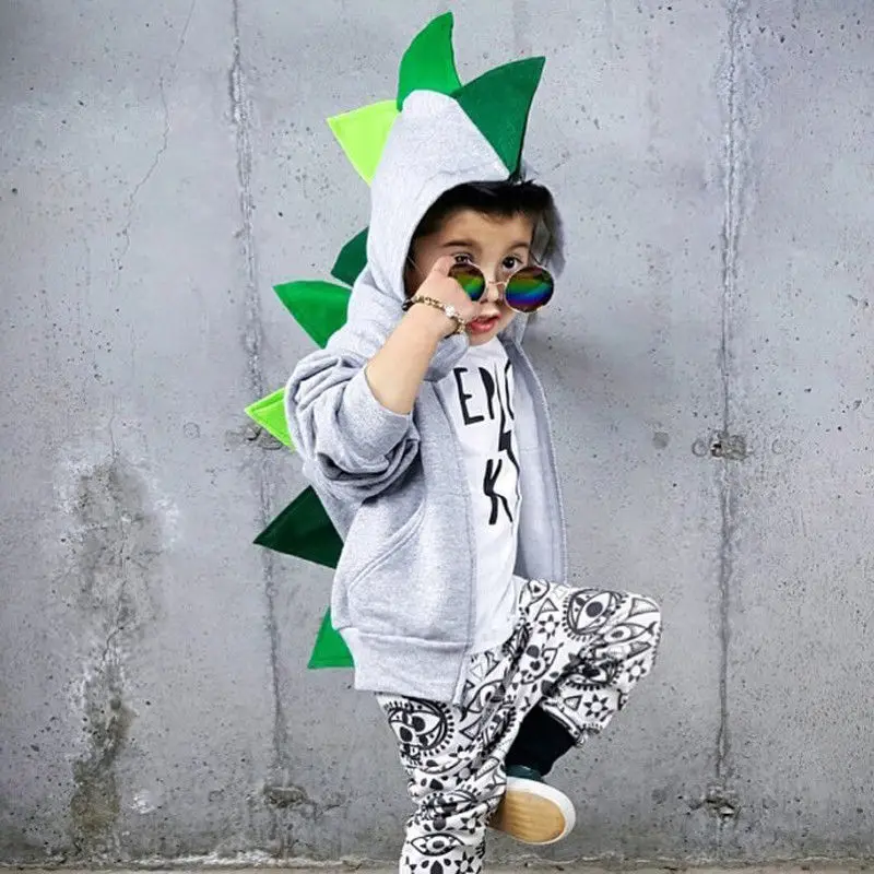 Cute Kids Baby Boy Hoodies Jacket Coat 3D Dinosaur Hooded Zipper Jacket Outwear Costume
Cute Kids Baby Boy Hoodies Jacket Coat 3D Dinosaur Hooded Zipper Jacket Outwear Costume