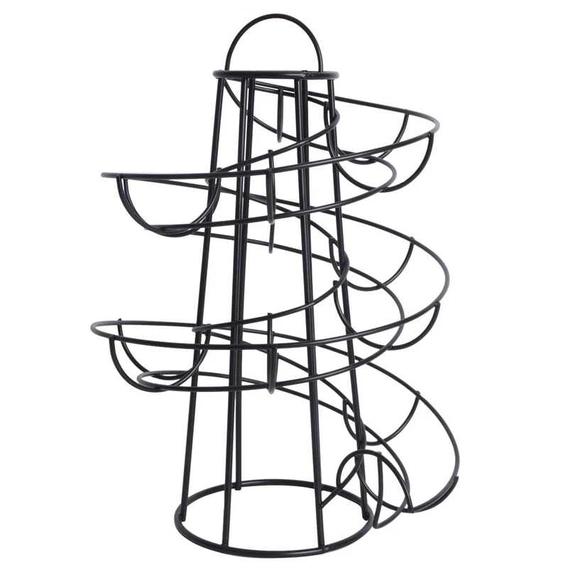 Modern Spiraling Design Metal Free Standing Egg Skelter/Dispenser Rack (Black)
Modern Spiraling Design Metal Free Standing Egg Skelter/Dispenser Rack (Black)