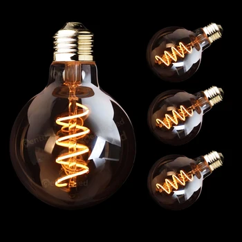 G125 Amber Shape 3W Dimmable Edison LED Spiral Filament Bulb Super warm 2200K E26 E27 Base Decorative Household Lighting led
G125 Amber Shape 3W Dimmable Edison LED Spiral Filament Bulb Super warm 2200K E26 E27 Base Decorative Household Lighting led