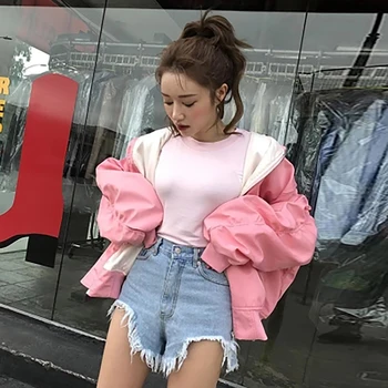 Hooded Jacket Autumn Women Loose Oversize Black Coat Women Harajuku Plus Size Blouson Femme Women Coats And Jackets 50B0053
Hooded Jacket Autumn Women Loose Oversize Black Coat Women Harajuku Plus Size Blouson Femme Women Coats And Jackets 50B0053