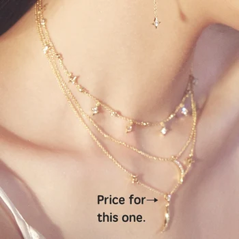 Hot Starry Night Necklace 925 Sterling Silver Zircon Moon Star Collar Necklace Crescent Glowing Moon Necklace Lady Gift Wedding
Hot Starry Night Necklace 925 Sterling Silver Zircon Moon Star Collar Necklace Crescent Glowing Moon Necklace Lady Gift Wedding