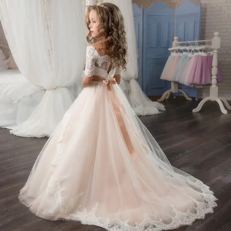 Pageant Champagne Flower Girl Dress Girl's First Communion Party Princess Pageant Bridesmaid Wedding Kids Half Sleeve
Pageant Champagne Flower Girl Dress Girl's First Communion Party Princess Pageant Bridesmaid Wedding Kids Half Sleeve