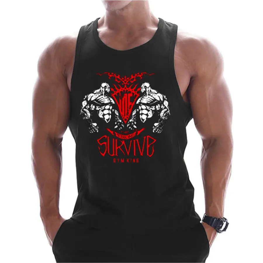 Bodybuilding Tank Tops Mens Gyms Fitness Sleeveless Shirts Cotton Stringer Singlet Clothes Male Summer Casual Print Undershirt
Bodybuilding Tank Tops Mens Gyms Fitness Sleeveless Shirts Cotton Stringer Singlet Clothes Male Summer Casual Print Undershirt