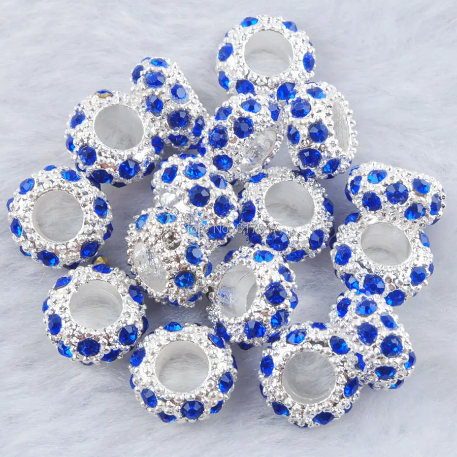 Big Hole Dark Blue Crystal Rhinestone Round Rondelle Charm Spacer Beads Fit European Bracelet Jewelry 11x6mm 10pcs TA3130
Big Hole Dark Blue Crystal Rhinestone Round Rondelle Charm Spacer Beads Fit European Bracelet Jewelry 11x6mm 10pcs TA3130