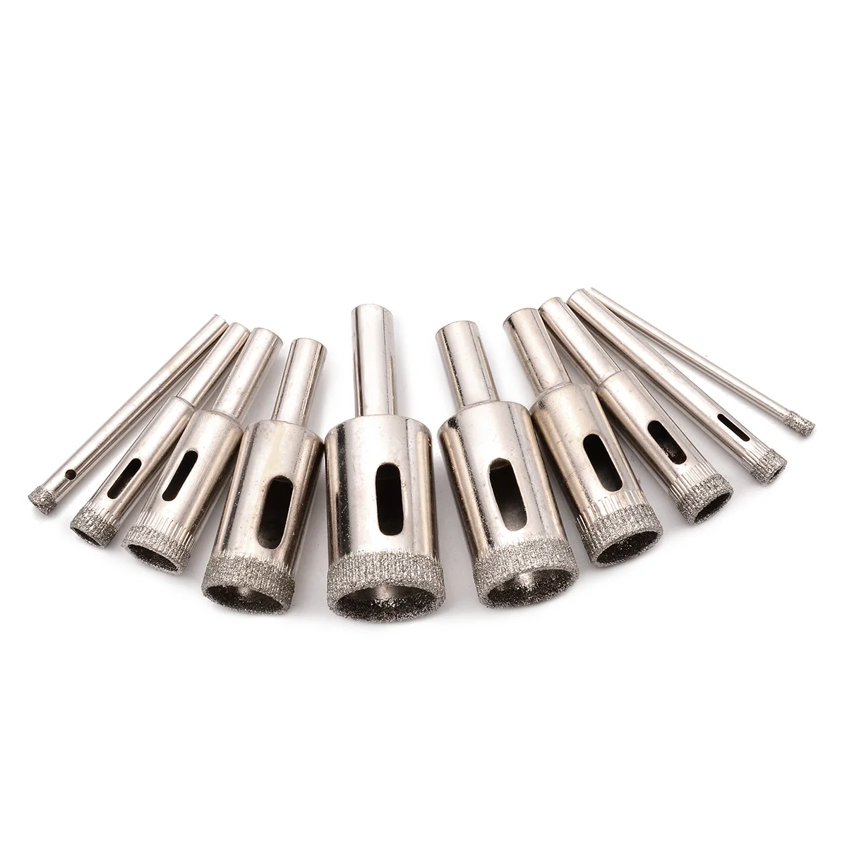 10pcs/set 3-20mm Diamond Coated Hole Core Drill Bits Saw Marble Cutter Ceramic Glass Tile Marble
10pcs/set 3-20mm Diamond Coated Hole Core Drill Bits Saw Marble Cutter Ceramic Glass Tile Marble