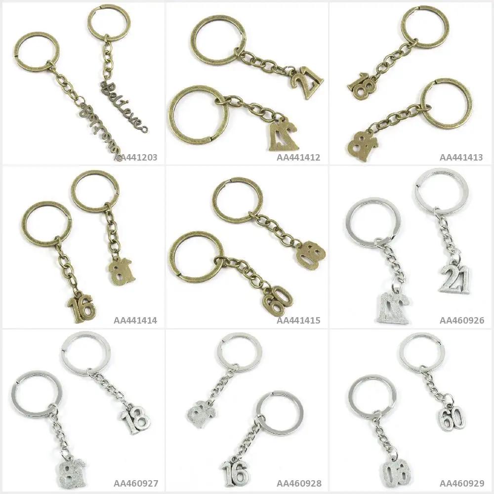 Antique Bronze Silver Tone Keychain Keyring Keytag Number Numeral 60 16 18 21 Believe Connector Key Chain Ring Tag Bag Charms
Antique Bronze Silver Tone Keychain Keyring Keytag Number Numeral 60 16 18 21 Believe Connector Key Chain Ring Tag Bag Charms